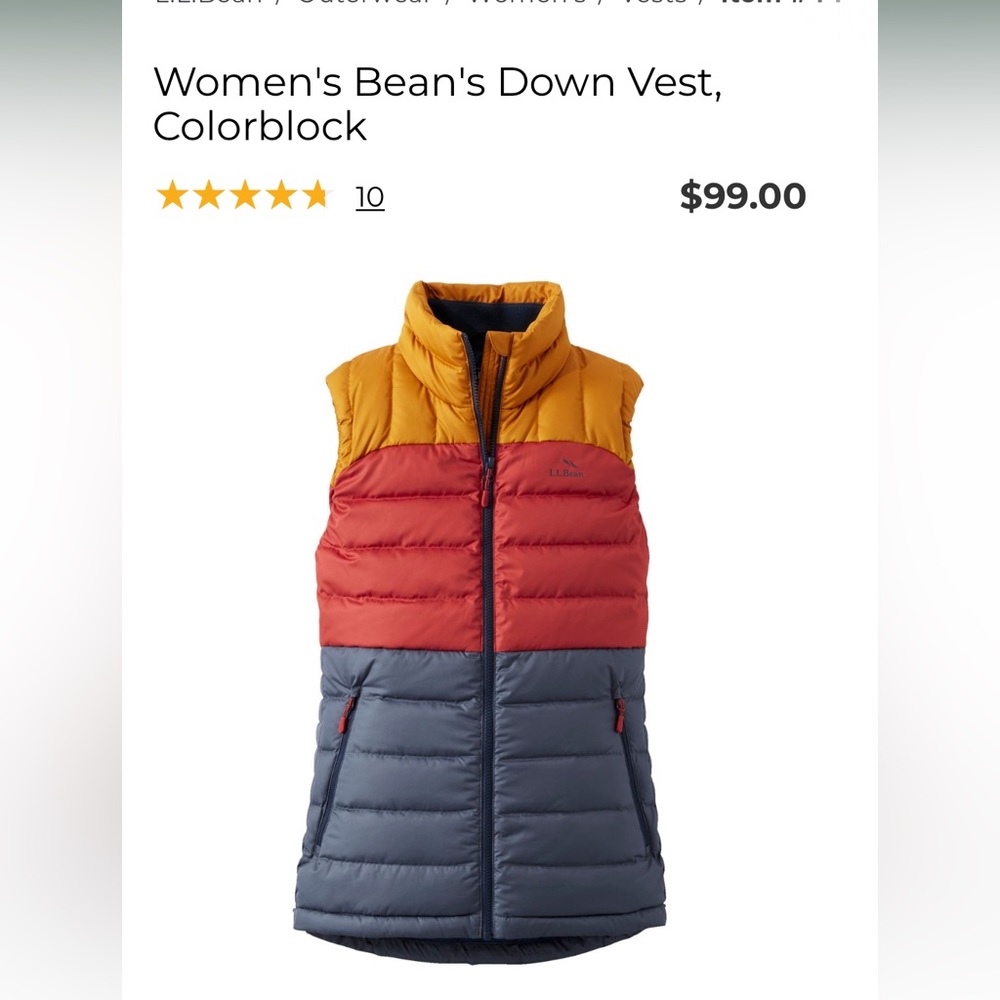 LL Bean Down Vest